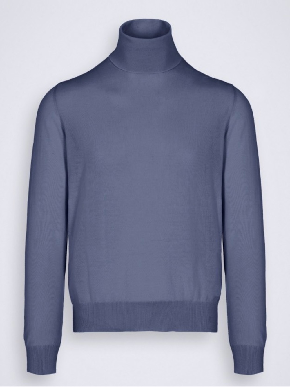 Sandro Men's Classic Slate Blue Turtleneck Sweater